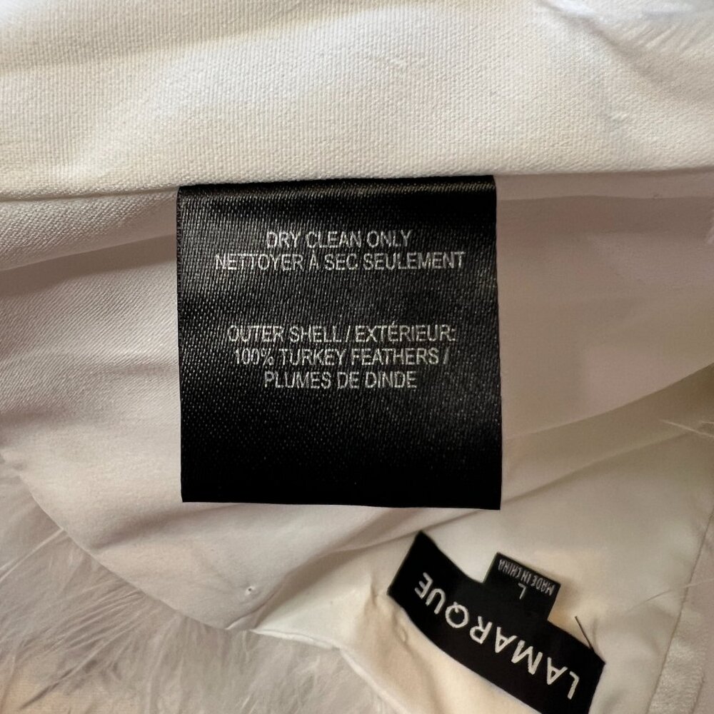 LAMARQUE Feather Bustier‎ Zaina White Cropped Strapless Top Size Large - Picture 5 of 9